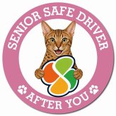 カーサイン 高齢者マーク SENIOR SAFE DRIVER オシキャット マグネット 強力 直径13cm 肉球 日本製 車 ステッカー