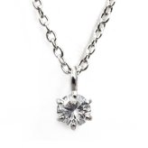 ラボグロウンダイヤモンドネックレス 一粒ダイヤモンド Lab Grown Diamond 0.20ct Stainless316素材【送料無料】【レディース,激安,特価,通販】