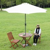 アルミパラソル 270cm グリーン・アイボリー・ブラウン 3色展開 ガーデンテーブル 屋外 庭 ベランダ テラス アウトドア おしゃれ シンプル 新生活 家具 インテリア 不二貿易