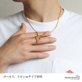 ステンレス ダイヤ 多角形 ペンダントネックレス シンプルネックレス 小ぶり ダブル喜平チェーン 細身 ゴールド 18KGP シルバー ブラック 図形 小さい メタル 幾何学 メンズ 男性 金属アレルギー対応
