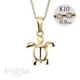 ゴールド ネックレス ハワイアンジュエリー ネックレス ホヌ イエローゴールド ネックレス 幸せを運ぶ ホヌ Sサイズ 14K K14イエローゴールド K10カットあずきチェーン太さ0.9mm ギフトラッピング可能 メンズ レディース ハロウィン 【品番：CG-GP116-228SDC4】
