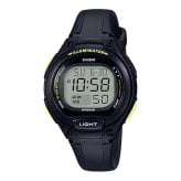 カシオ 腕時計 レディース キッズ 子供 ブラック 黒 デジタル 海外モデル 逆輸入 10年電池 50m防水 LEDライト 小さめ 軽量 学生 スポーツ 入学祝い 誕生日 プレゼント ギフト CASIO 収納ケース付き 成人 卒業 入学