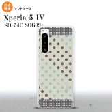 Xperia 5IV Xperia5IV スマホケース 背面ケースソフトケース ドット 水玉 C グレー 青 +アルファベット 2022年 10月発売 nk-xp54-tp1650i