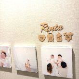 【送料無料】木製 レターバナー ＜お子様のお名前で＞ メモリアルチャーム付きお名前ガーランド オーダー NameOrder［C］ウッドバナー 木製バナー 誕生日 飾り バースデー フォト ニューボーンフォト バースデー オリジナル ニューボーン 赤ちゃん 1ヶ月 写真 グッズ 寝相アート 月齢アート グッズ 撮影 背景 アイテム ベビー
