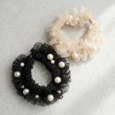 Rora シュシュ 通販 キッズヘアアクセサリー フォーマルヘアゴム 女の子髪飾り 卒園式入学式 卒業式入園式 結婚式発表会 チュールパールシュシュ パールシュシュ お呼ばれヘアアレンジ 髪飾り プチギフト 小学生女の子 カジュアルナチュラル 通園通学 髪留め