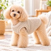 犬服 ドッグウェア 冬服 遠赤外線 温活 フリース LaLaRelax メルティーフリース オフホワイト 日本製 トンボ TOMBOW シニア犬 老犬 小型犬 中型犬 めぐりメンテナンス
