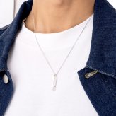 LOVERS SCENE ラバーズシーン メンズ シルバー スティック モチーフ 合わせて ハート モチーフ メッセージプレート ネックレス LSP0085MRM-50 スティック モチーフ かっこいい 誕生日 プレゼント ギフト 記念日 男性 誕生日プレゼント 彼氏 夫  プレゼント 人気 ブランド 秋アクセ 秋ジュエリー ご褒美ジュエリー 彼氏  ネックレス ギフト バースデー ギフト 記念日