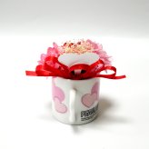 【公式ライセンス商品】スヌーピーハートミニカップレッド（Thank you・Happy Birthday・Congratulations) / プリザーブドフラワー 花 お花 フラワー フラワーギフト キャラ スヌーピー かわいい 雑貨 インテリア プレゼント ギフト 母の日 誕生日 記念日 お祝い