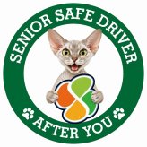 カーサイン 高齢者マーク SENIOR SAFE DRIVER デボンレックス ステッカー シール 直径13cm 肉球 日本製 車