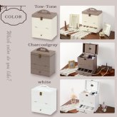 ドレッサー コスメボックス メイク メイクボックス ドレッサー 収納 鏡台 化粧台 コンパクト 大容量 かわいい おしゃれ 三面鏡 化粧品ボックス アンティーク風 大人可愛い 引き出し収納付き \3%OFFクーポン配布中 ミラー インテリア