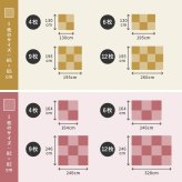 【同色9枚セット】 置き畳 四季 約65×65×1.5cm 9枚入 縁なし へりなし畳 フロア畳 ユニット畳 い草 カラフル 滑り止め付き