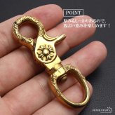 唐草 重厚 クロス キーリング キーホルダー キーフック クリップ 十字架 フレア アラベスク キーチェーン 鍵 小物 メンズ 男性