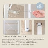 レンジ台 キッチン収納 さわやかな 折りたたみテーブル付キッチンラック：