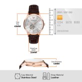 エンポリオアルマーニ EMPORIO ARMANI 腕時計 メンズ 自動巻き レザー AR60098【2026 新作】