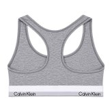 カルバンクライン Calvin Klein(CK) ブラ&ショーツ Tバック セット ロゴ 無地 ノンワイヤー アンダーウェア インナー 下着 QF8493+QF8518 レディース グレー
