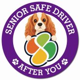 カーサイン 高齢者マーク SENIOR SAFE DRIVER イングリッシュコッカースパニエル マグネット 強力 直径13cm 肉球 日本製 車 ステッカー