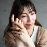 ステンレス ダブルドームリング 18KGP レディース 指輪 ゴールド ボリュームリング 幅広リング ドームリング オーバルリング ぷっくりリング ダブルラインリング 金属アレルギー対応 大ぶり シンプル カジュアル 韓国アクセサリー
