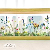 選べる2サイズ ナチュラルボタニカルフレーム ～小さな花園～ 正方形 長方形 Lulu＊s ルルズ ドライフラワー プリザーブドフラワー 両面ガラス フレーム ギフト プレゼント 贈り物 誕生日 母の日 敬老の日 記念日 新築祝い 結婚祝い 開店祝い 退職祝い 還暦祝い インテリア アレンジメント おしゃれ 置き物 女性 花