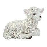 置物 羊 寝そべる羊 幅23.4cm woobia ウービア ひつじ リアル かわいい おしゃれ 玄関 インテリア オブジェ ガーデン ラム 北欧 ナチュラル 動物 アニマル 癒し 棚 未年 プレゼント ギフト 新築祝い