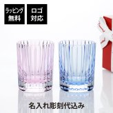 Baccarat バカラ ハーモニー カラータンブラー パステル ブルー ・ ピンク ペア 名入れ彫刻代込み 結婚祝 結婚記念日 引越祝 新築祝 名入れ ギフト プレゼント 記念日 ペアギフト ペアグラス 名前 刻印 法人記念品 高級 ブランド 正規品 紙袋付 ロックグラス
