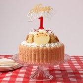 バースデーケーキ １才 誕生日ケーキ １歳 お祝いケーキ ファーストバースデーケーキ スマッシュケーキ  2段 立体ケーキ 豆乳クリーム 3号×5号 名入れギフト
