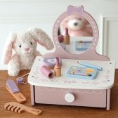 【３歳誕生日】ポーラービー（PolarB） ドレッサー＆メイクセット【ポーラービー 誕生日 クリスマス おままごと ごっこ遊び まねっこ 化粧品 コスメ メイク 木の玩具 おもちゃ かわいい ピンク 女の子 子ども 孫 2歳 3歳 4歳 5歳】