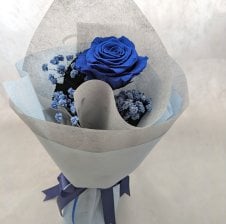 プリザーブドフラワー／ガラスの靴シリーズ】ガラスの靴アレンジ 雪の