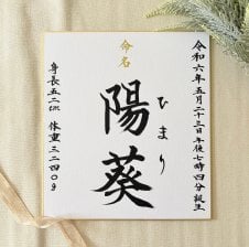 小色紙命名書】送料無料 内容が選べる書道家の手書き毛筆命名書 お七夜