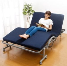 折りたたみベッド コンパクト シングル ハイタイプ キャスター付き