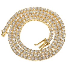 モアサナイト 2.5mm ネックレス シルバー テニスチェーン .925Silver
