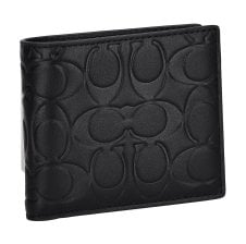 専用！未使用級✨ COACH コーチ 折り財布 CU371 ブラック 送料無料 コーチ COACH アウトレット 誕生日 メンズ 財布 二つ折り財布