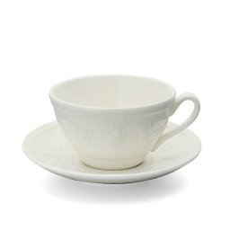 ウェッジウッド フェスティビティ ティーカップ＆ソーサー アイボリー ギフト 結婚祝い プレゼント 贈り物 食器