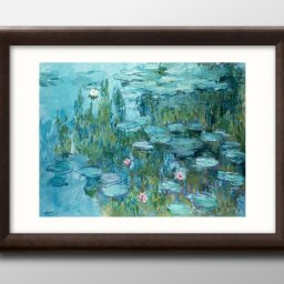 クロード モネ Water Lilies A3 サイズ ポスター アート おしゃれ 絵画 インテリア 北欧 イラスト マット紙 艶消し アートパネル 額 フレーム デザイン 壁掛け ギフト 新築祝い ディスプレイ 引越し祝い　新生活　空間デザイン 