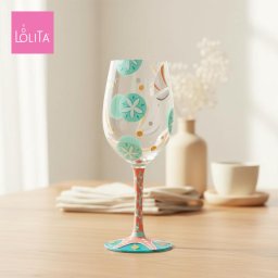 Lolita ワイングラス Sailboats and Sand Dollars 22.4cm ヨットとサンドダラー | かわいい おしゃれ ポップ モダン デザイン食器 アート ロリータ･ヤンシー 正規輸入品