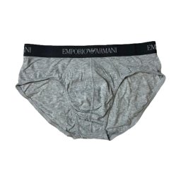 エンポリオアルマーニ EMPORIO ARMANI 肌着 下着 バラ売り 単品 1枚 お試し 試着用 箱無し ブリーフ ビキニ 男性下着 110824 メンズ グレー 綿 コットン
