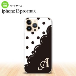 iPhone13ProMax iPhone13 Pro Max ケース ハードケース ドット レース A 黒 +アルファベット iPhone13 プロ マックス 6.7インチ おしゃれ かわいい メンズ レディース キッズ デザインたくさん nk-i13pm-344i
