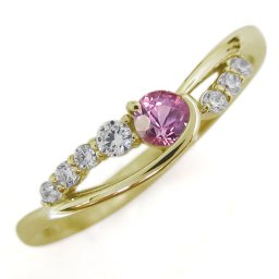 18金 ピンクサファイア レディースリング 婚約指輪 シンプル 誕生石 プレゼント 母の日 2024