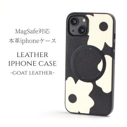 iphone14 ケース レザー 花柄 iphone14Pro iphone14Plus iphone14ProMAX 本革 マグセーフ対応 magsafe対応 14 14plus 14pro 14promax アイフォン14 アイフォン14promax カバー ソフト レディース 大人かわいい 14プロ 14プラス ビジネス スマホケース ブラック 送料無料