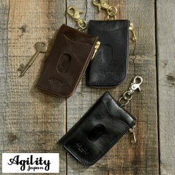AGILITY メンズ ジッパー キーケース ステラゴート ボビン パスケース付き