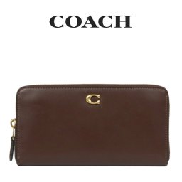 送料無料 コーチ COACH アウトレット 誕生日 レディース 財布 ラウンドジップ長財布 長財布 CR548 B4MPL(ブラス×メイプル) ブラウン (ブランド プレゼント シンプル 大容量 上品)
