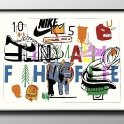 バスキア ナイキ スニーカー A3 サイズ ポスター アート おしゃれ 絵画 インテリア 北欧 イラスト マット紙 艶消し アートパネル 額 フレーム デザイン 壁掛け ギフト 新築祝い ディスプレイ 引越し祝い　新生活　空間デザイン 