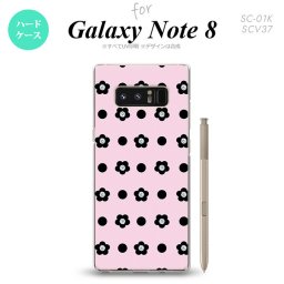 【SC01K】【スマホケース/スマホカバー】【ギャラクシー ノート8】SC01K スマホケース Galaxy Note8 SC-01K カバー ギャラクシー ノート8 ドット・花柄 ピンク nk-sc01k-343【メール便送料無料】
