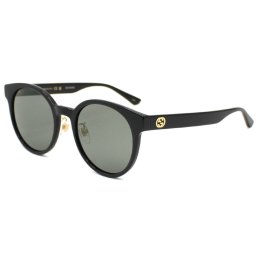 グッチ GUCCI サングラス アジアンフィット UVカット GG1339SK-001 アイウェア ラウンド型 メンズ レディース ユニセックス ブラック+スモーク