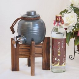 焼酎サーバー1000cc木代付セット ソバだけのそば焼酎 ビルマの竪琴 (ミャンマー) 700ml