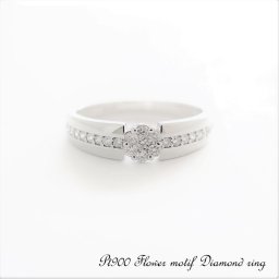 【送料無料】Pt900 ダイヤモンド フラワー リング【0.2ct】 レディース ジュエリー アクセサリー リング 指輪 ダイヤリング ダイアリング ダイアモンドリング ギフト プレゼント エタニティ 花 お花 可愛い クリスマス 代引手数料無料 品質保証書 刻印無料ber0411