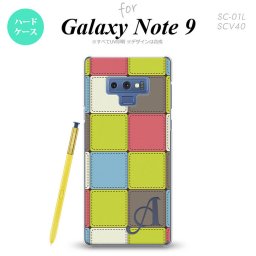 Galaxy Note 9 ギャラクシー ノート9 SC-01L SCV40 スマホケース カバー ハードケース パッチワーク風 ミックスG イニシャル 対応 nk-note9-1677i[スマホ,スマホケース,スマホカバー,ケース,カバー,ジャケット]