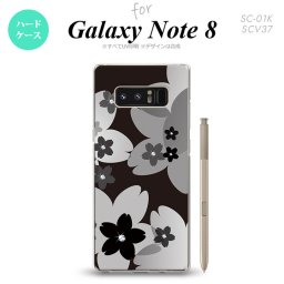 【SC01K】【スマホケース/スマホカバー】【ギャラクシー ノート8】SC01K スマホケース Galaxy Note8 SC-01K カバー ギャラクシー ノート8 花柄・サクラ 黒 nk-sc01k-061【メール便送料無料】