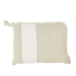 カシウエア KASHWERE ポーチ付き ブランケット ACCHTBP012623448 262 THROW MINI IN STRIPED POUCH ミニ スロー トラベルブランケット モルト+クリーム