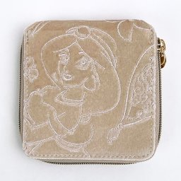 ディズニー アラジン ジャスミン ベロアコレクト ウォレット BE ベージュ 二つ折り財布 ACCOMODE
