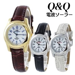 電波ソーラー レディース 腕時計 手表 電波受信 女性 国内正規品 シチズン Q&Q キューアンドキュー 時計 アナログ 10気圧防水 電池交換不要 時刻調整不要 娘 彼女 妻 奥さん 母親 義母 誕生日 プレゼント お祝い レディース腕時計 女性用腕時計 成人 卒業 入学